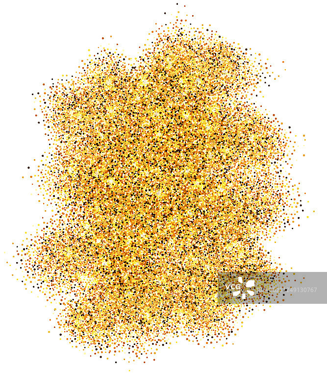 白色背景上孤立的金色闪光沙框图片素材