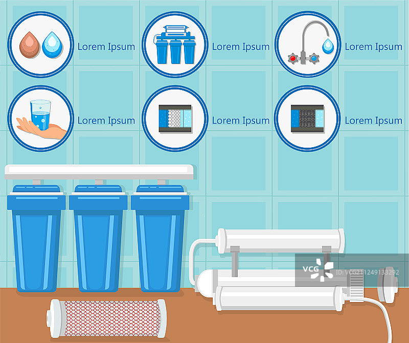 净水过滤器和过滤图片素材