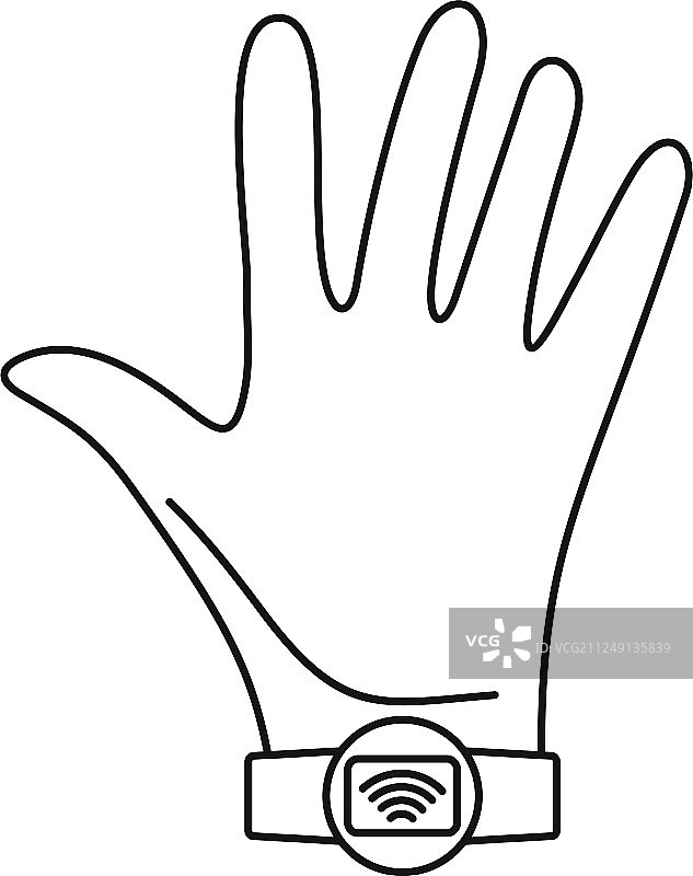 NFC腕带图标轮廓样式图片素材