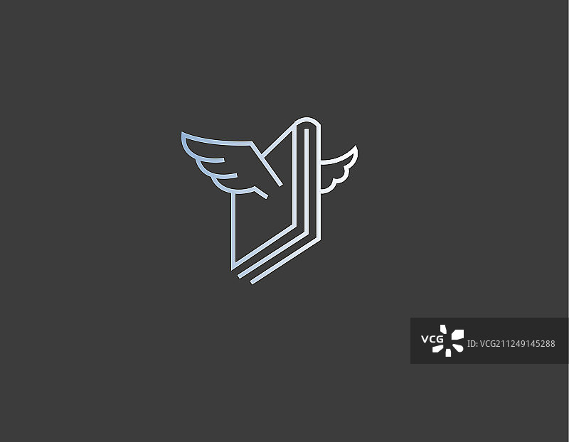 创意抽象线性logo书籍图标图片素材