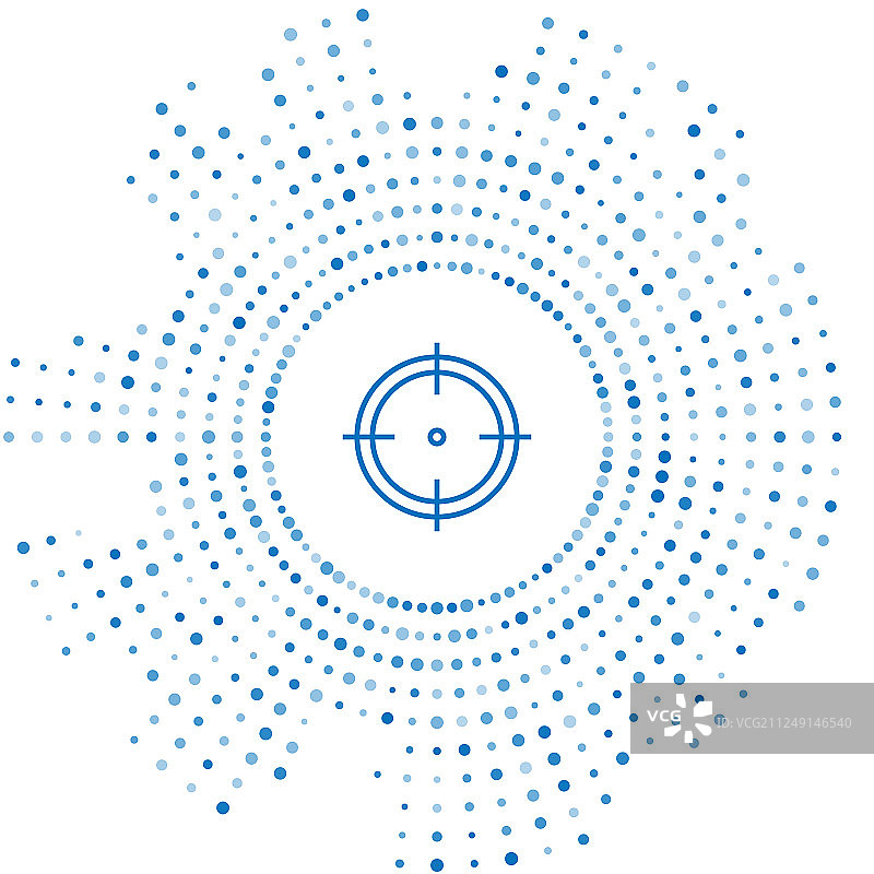 用于射击比赛的蓝色线条靶标图片素材