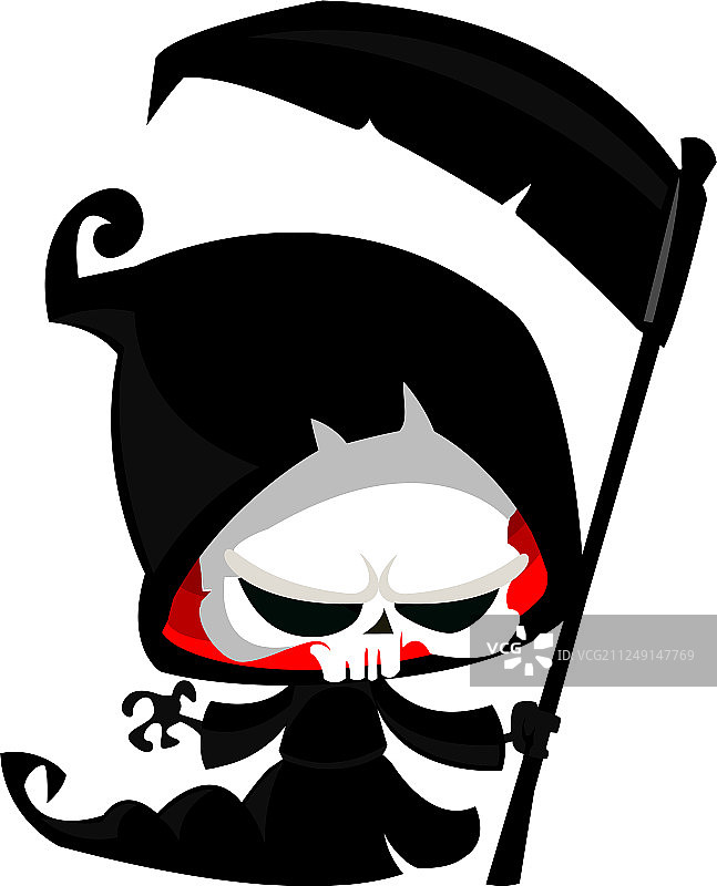 可爱的卡通死神万圣节形象图片素材