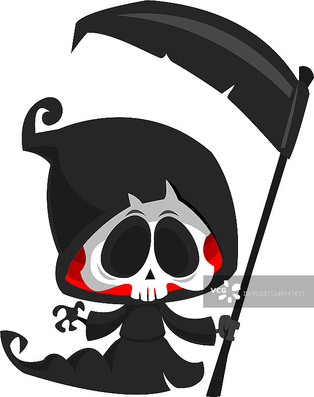可爱的卡通死神万圣节形象图片素材