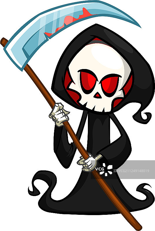 可爱的卡通死神万圣节形象图片素材