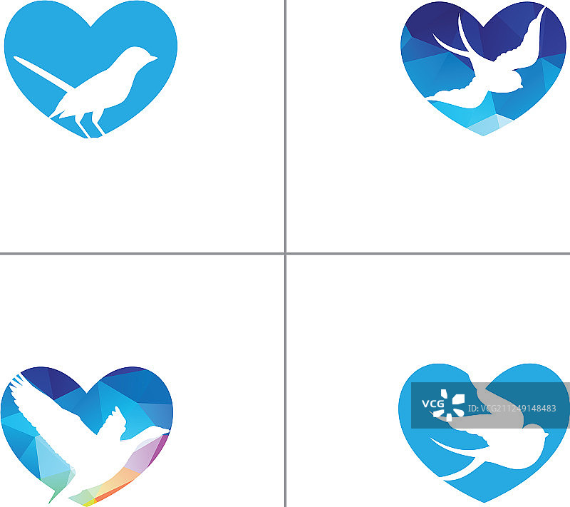 蓝色logo设计图片素材