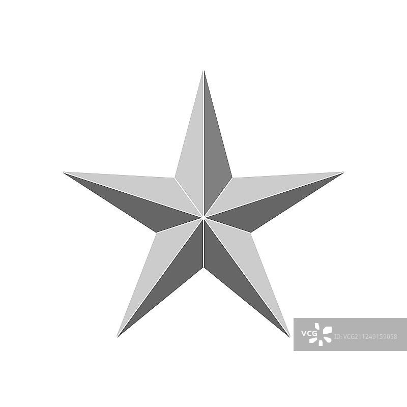 3D斜面星形图片素材