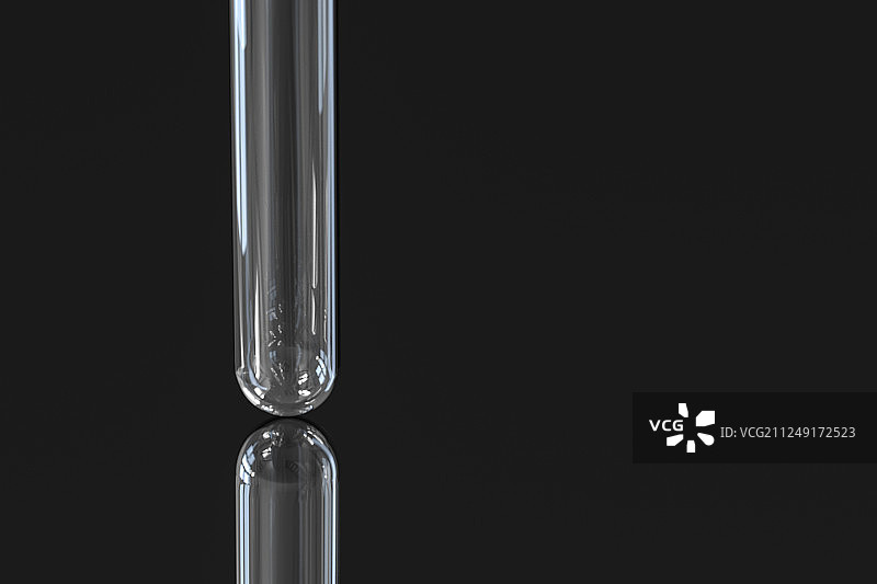 实验室内的玻璃试管仪器，三维渲染图片素材