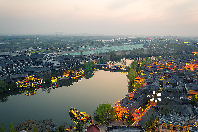 山东枣庄台儿庄风光图片素材