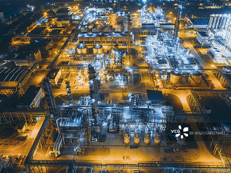 中国石化扬子石油化工有限公司夜景图片素材