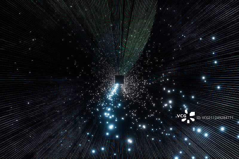 3D粒子和外太空图片素材