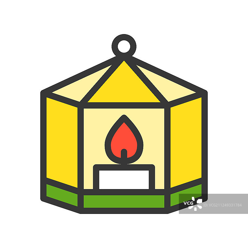 圣诞节灯笼相关风格设计图标图片素材