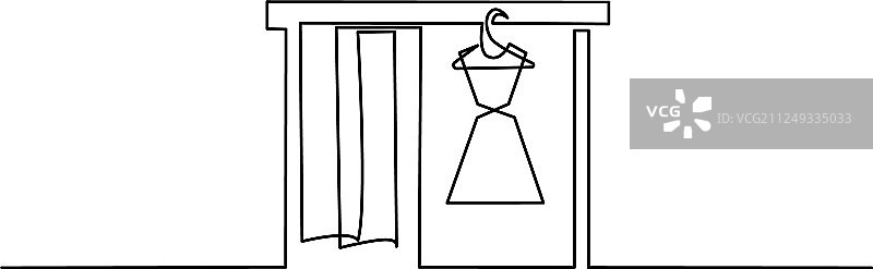 白色背景上的试衣间图标图片素材
