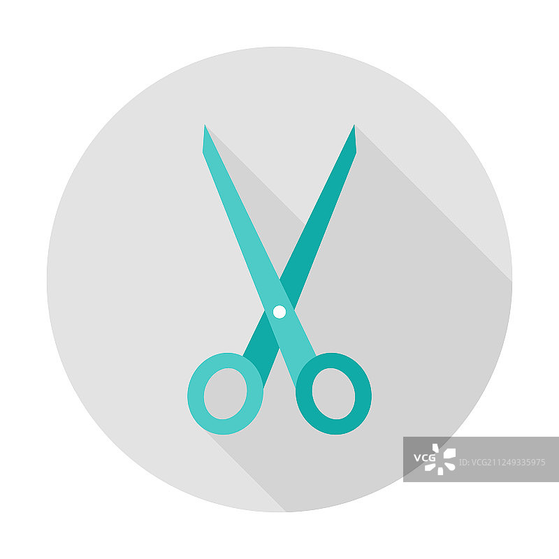 剪刀工具圆形图标图片素材