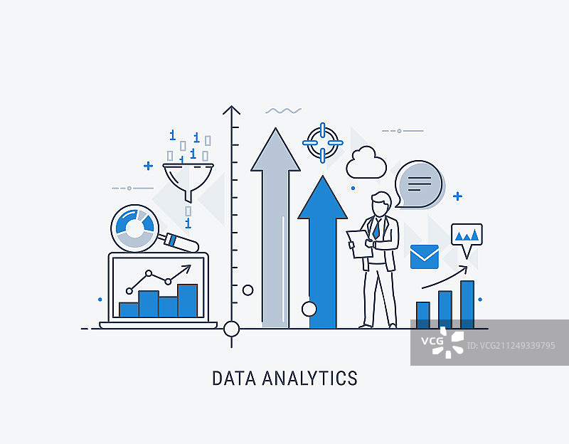 数据分析网站banner细线风格图片素材