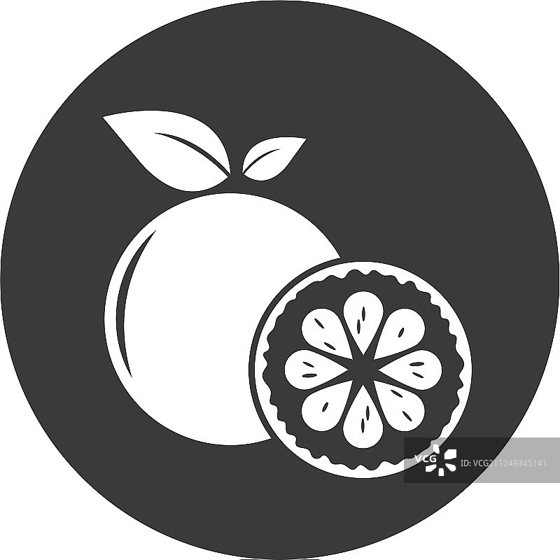 橙子水果图标Logo图片素材