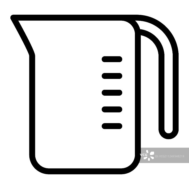 量杯线性图标图片素材