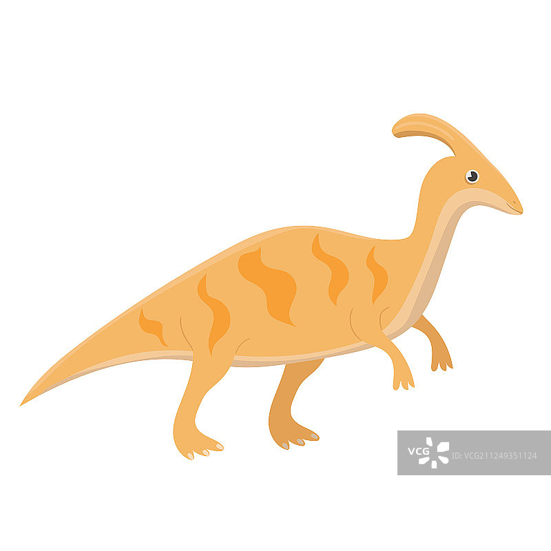 孤立的副栉龙恐龙图片素材