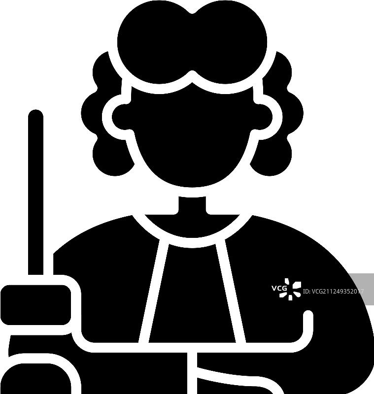 隔离的黑色法官图标标志图片素材