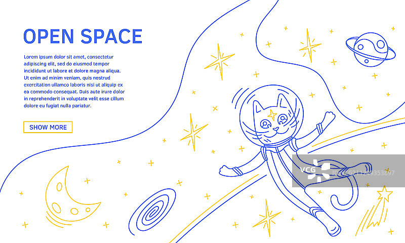 太空主题着陆页设计图片素材