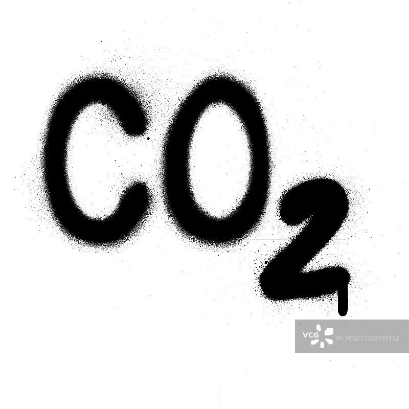涂鸦二氧化碳CO2方程式图片素材