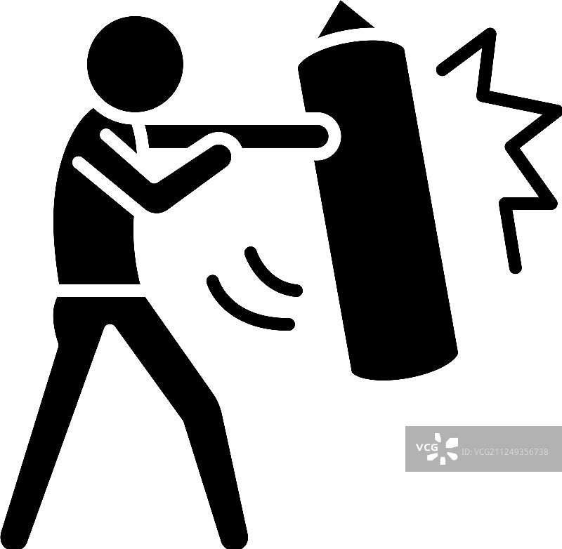 黑色沙袋图标图片素材