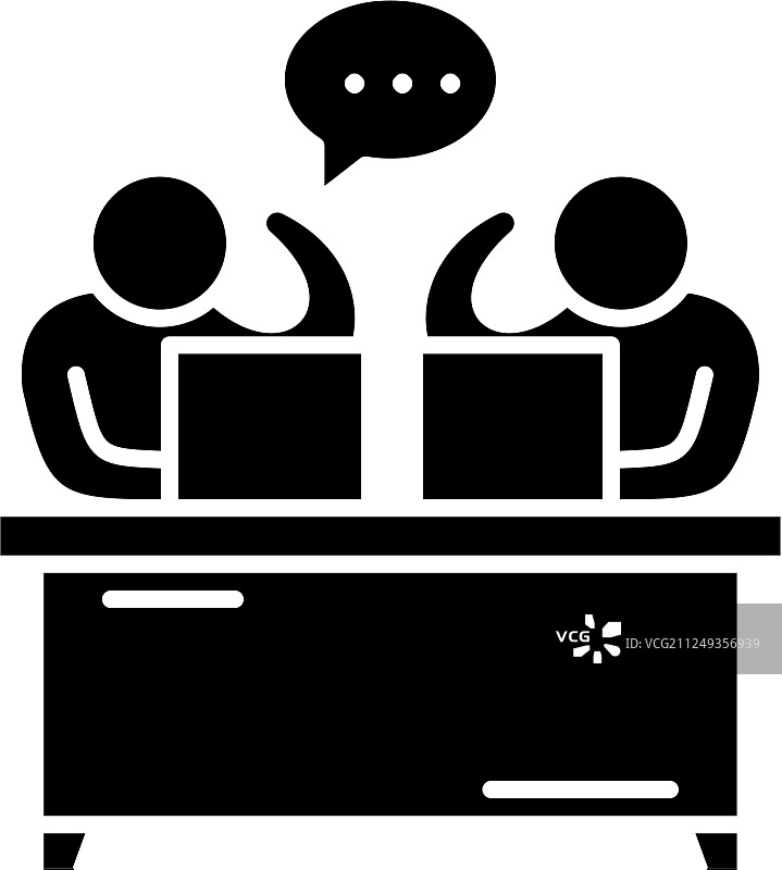 解说员黑色图标图片素材