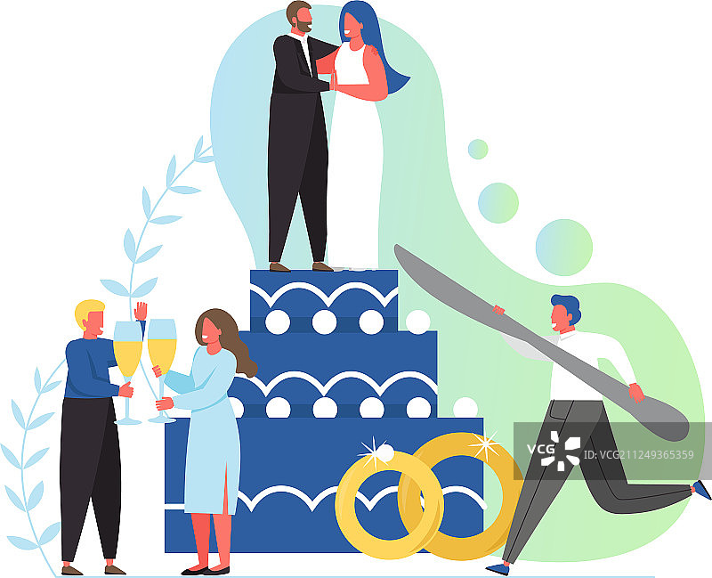 扁平风格婚礼概念设计图片素材