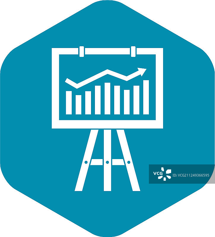 具有营销数据的简易款挂图图标图片素材