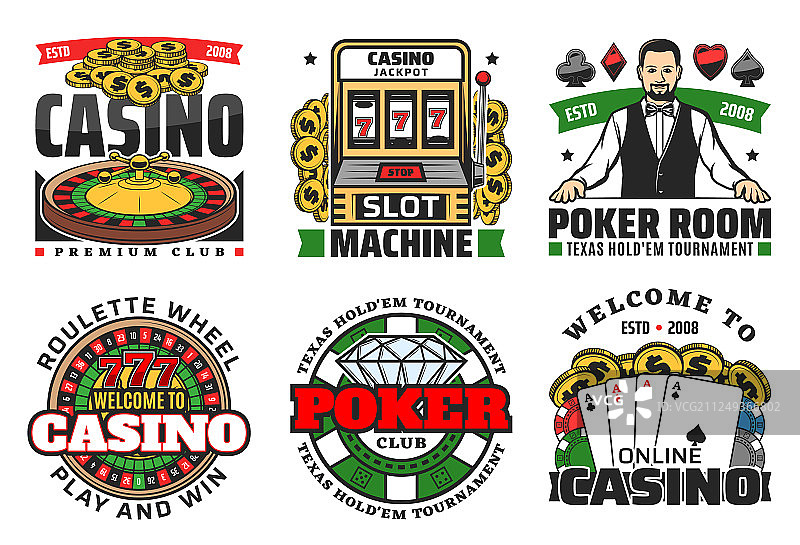 赌场赌博游戏轮盘扑克牌骰子图片素材