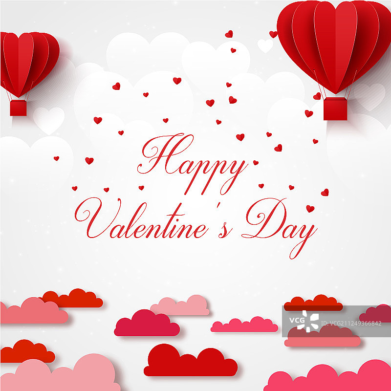 逼真情人节贺卡图片素材