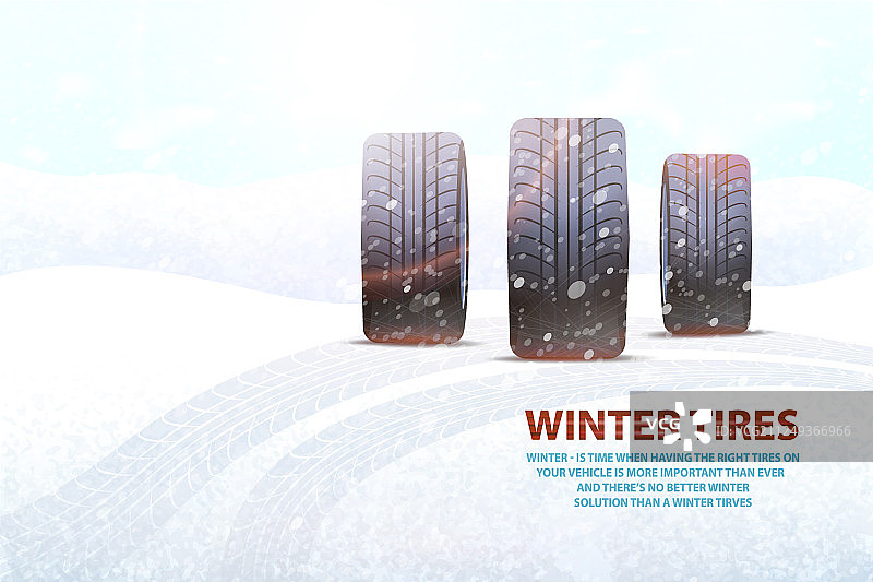 冬季轮胎商业广告及标语图片素材