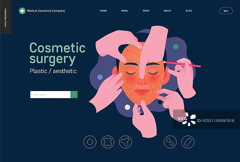 医疗保险模板-美容整形图片素材