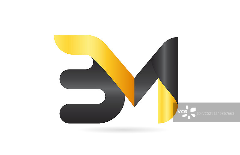 已连接的字母BM图片素材