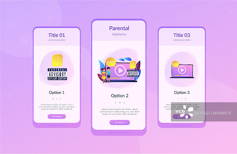 家长指导音乐应用界面模板图片素材