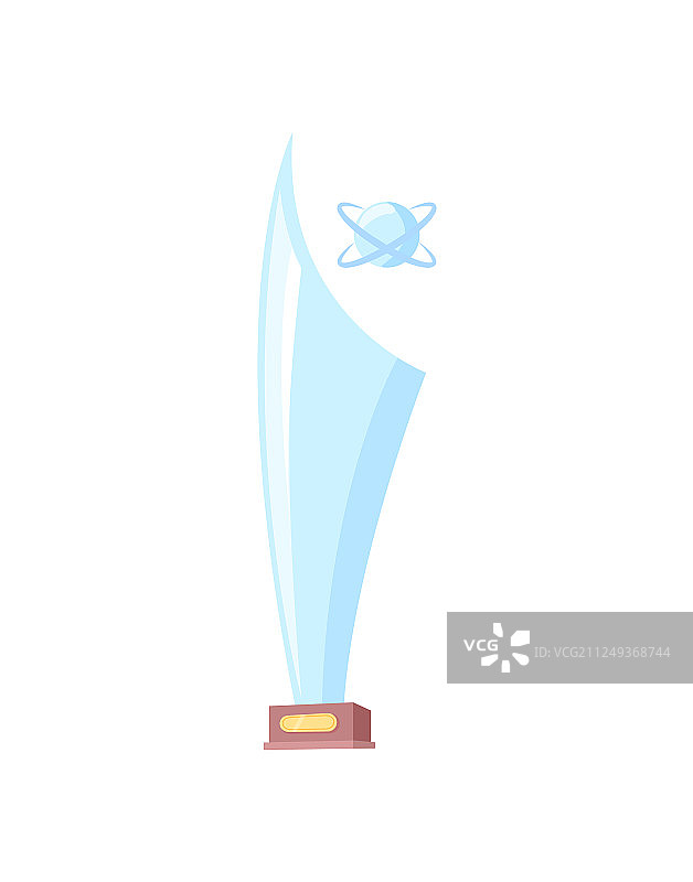 带球和交叉圆圈的精美玻璃摆件图片素材