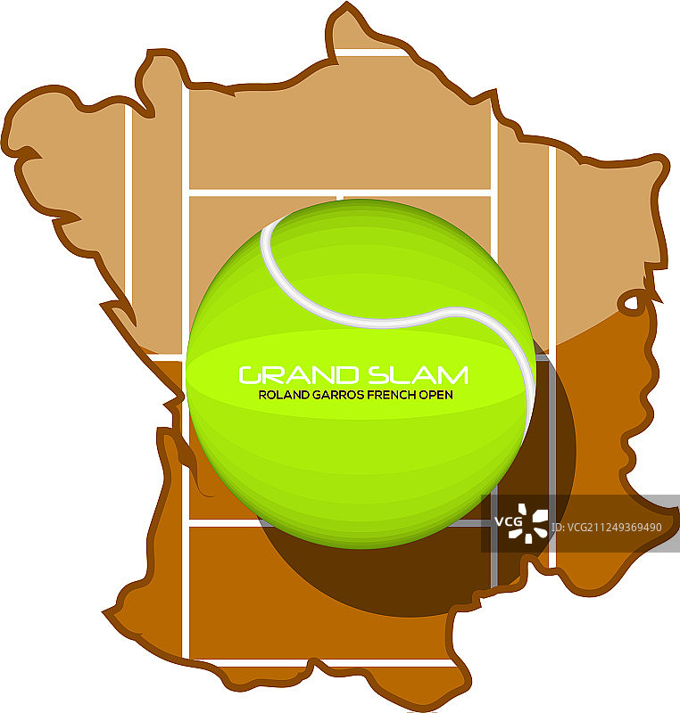 带有文字的地图上的网球图片素材