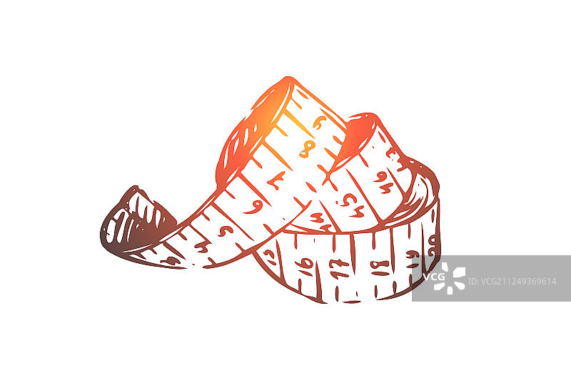 厘米测量缝纫工具概念图片素材