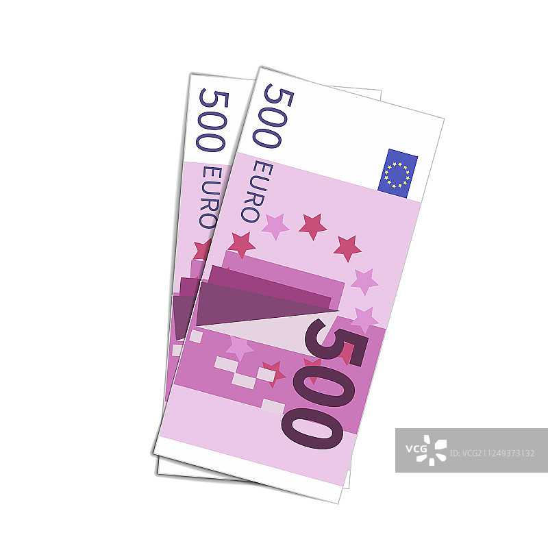 几张简单的500欧元钞票图片素材