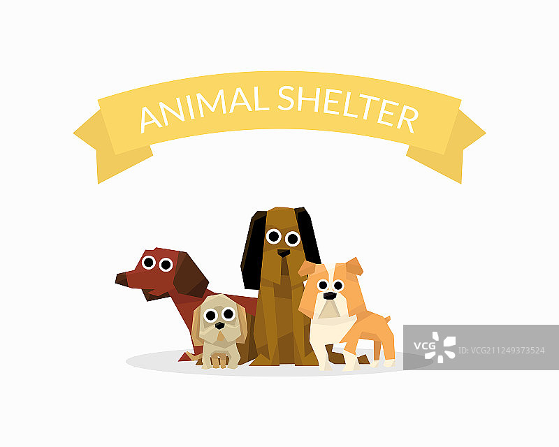 动物收容所banner模板，狗狗救助海报图片素材