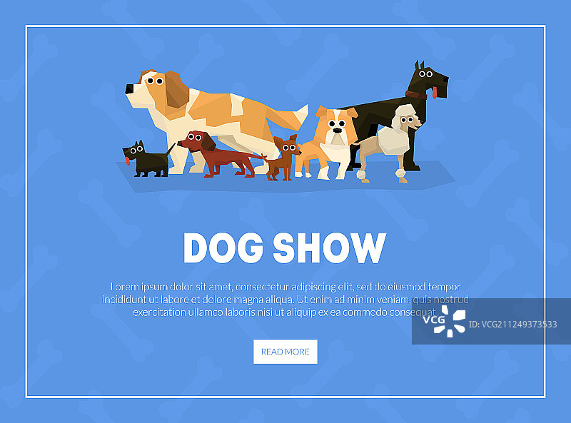 宠物狗展banner落地页模板图片素材