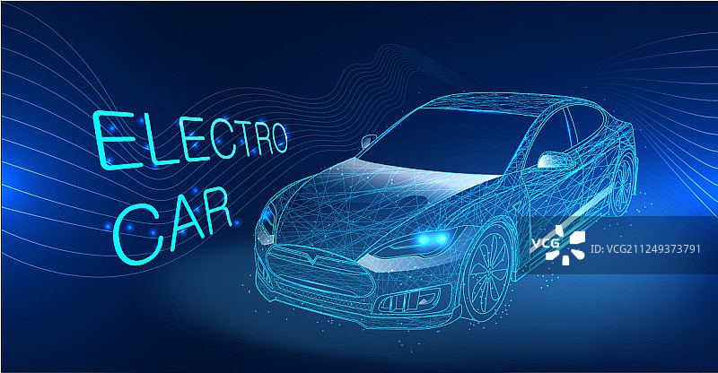 电动汽车抽象图像图片素材