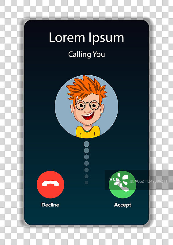 智能手机来电屏幕图片素材