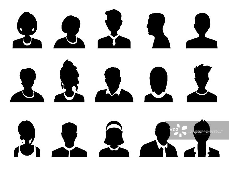 商务头像男士和女士合集图片素材