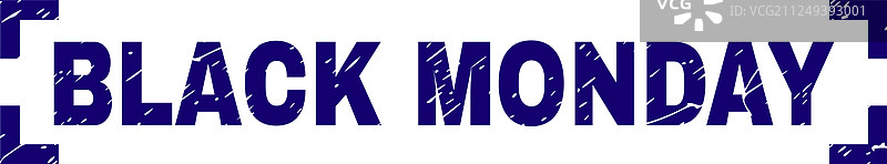 带划痕纹理的“黑色星期一”印章图片素材
