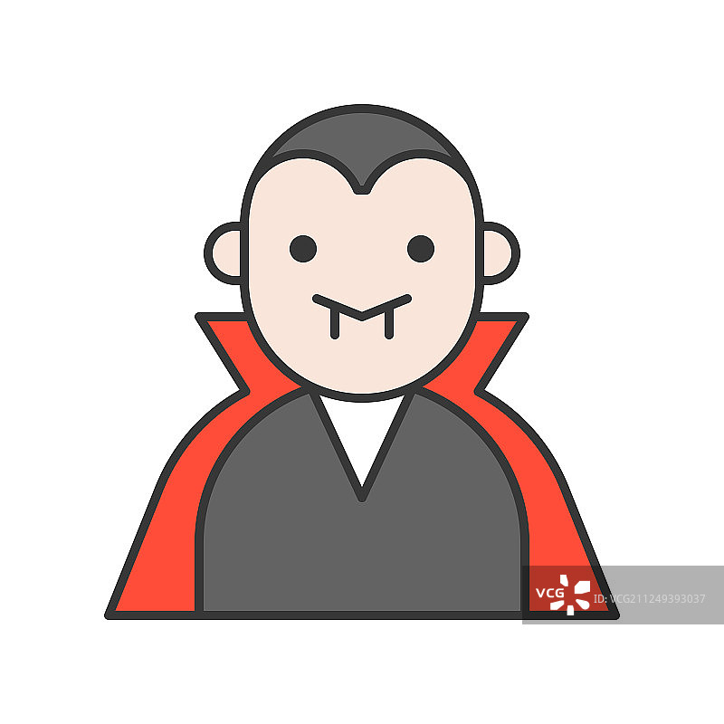 德古拉伯爵万圣节相关图标轮廓图片素材