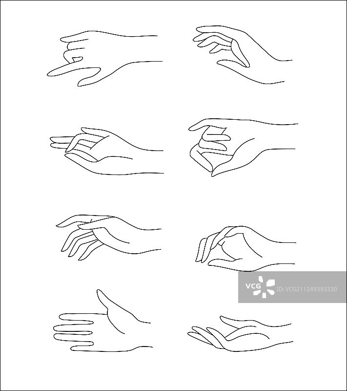 女性美妆手部图标和标志图片素材