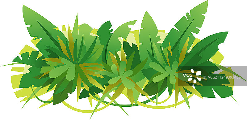 绿色丛林叶片组合图片素材