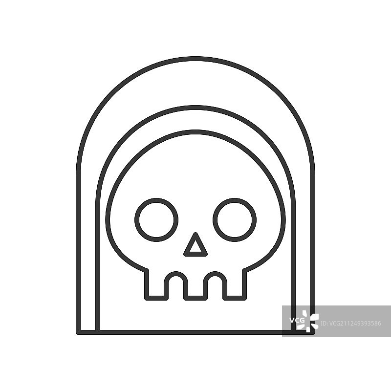 黑色兜帽下的死亡天使万圣节图片素材