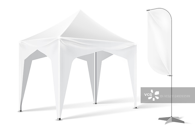 户外展览帐篷易拉宝模型图片素材