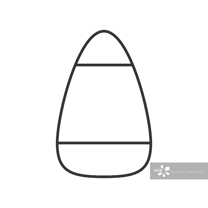 万圣节相关糖果玉米可编辑描边图标图片素材